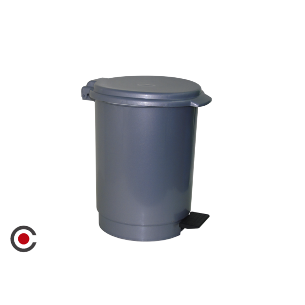BALDE C/ PEDAL CINZA METALIZADO 798 6L
