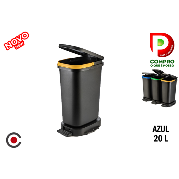 BALDE BC ECO RECIC.  C/ PEDAL AZUL 50X36C25CM 20L