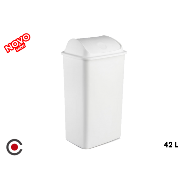 BALDE 42L C/ TAMPA BASC. BRANCO 769