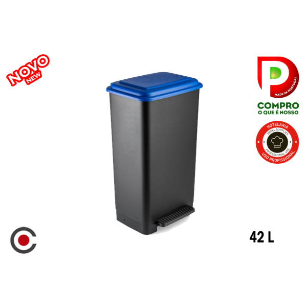 BALDE LIMPEZA C/ PEDAL T/ AZUL 42L 768