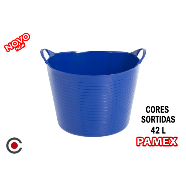 CESTO BASIC C/ ASA MALIAVEL CORES 42L