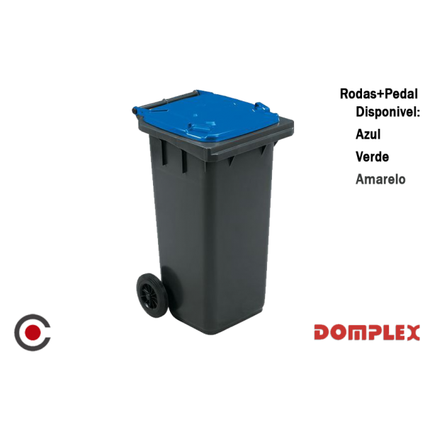 CONTENTOR 120L C/ RODAS + PEDAL RECIC. 601/2/3PR