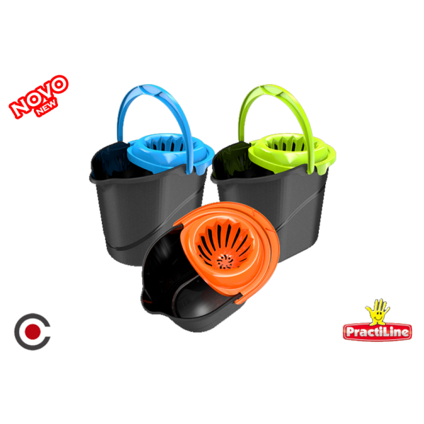 BALDE LIMPEZA C/ ESP. BESTDRIP PRETO 12L