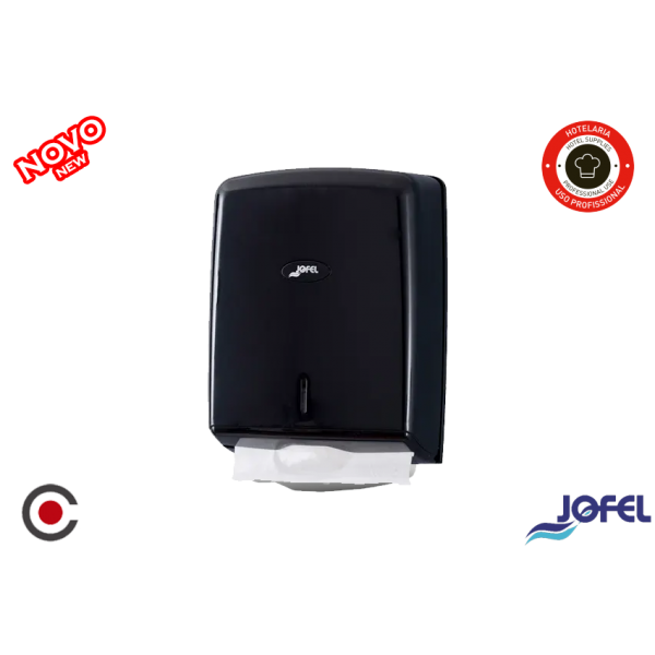 DISPENSADOR PAPEL PRETO JOFEL AH37600