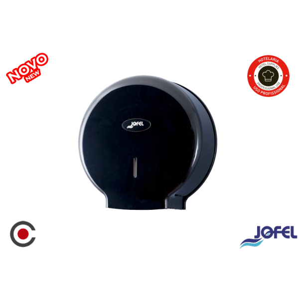 DISPENSADOR PAPEL HIGIENICO PRETO JOFEL AE57600