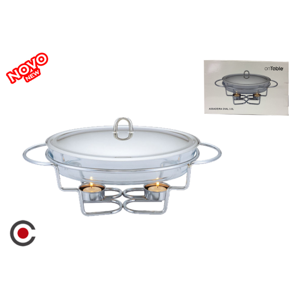 ASSADEIRA OVAL. C/ SUPORTE 3L Y032170
