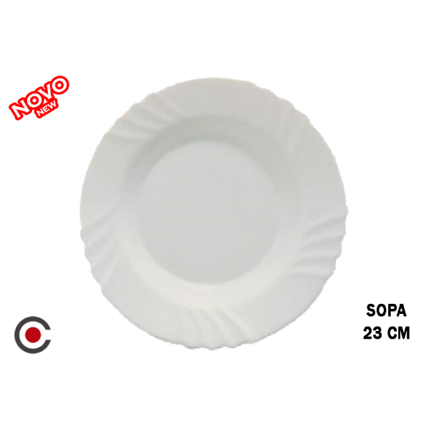 EBRO PRATO SOPA BRANCO 23CM
