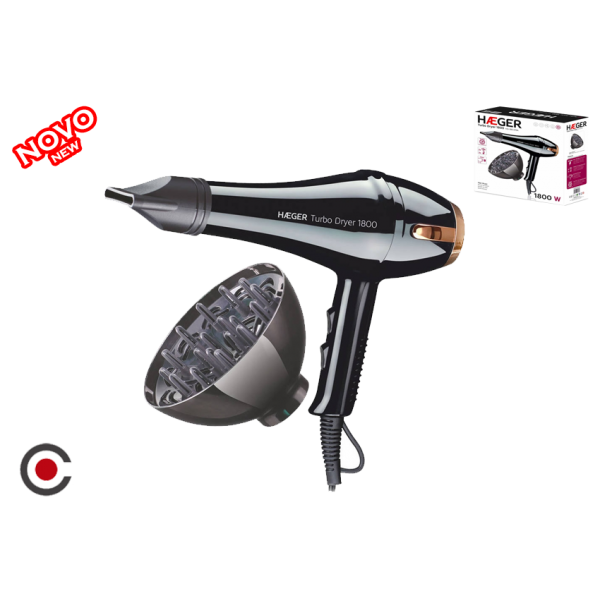 SECADOR CABELO HAEGER TURBO DRYER 1800W
