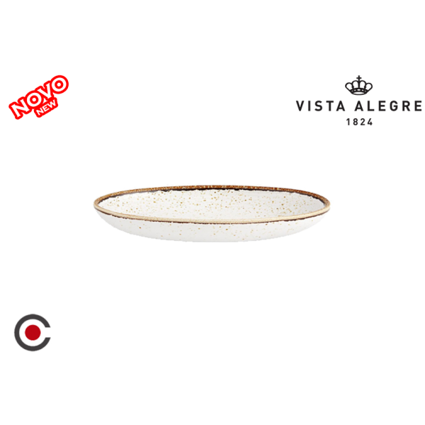 TRAVESSA OVAL GRES 34.5CM VISTA ALEGRE BRANCO P1328