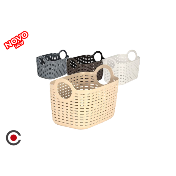 CESTO C/ ASA PVC 25X16CM 51447