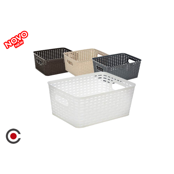 CESTO RATTAN PVC 25X18CM 51451