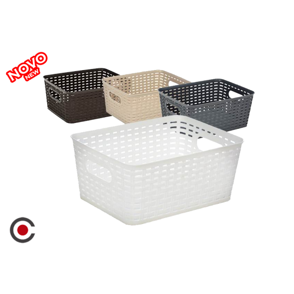 CESTO RATTAN PVC 30X23CM 51452