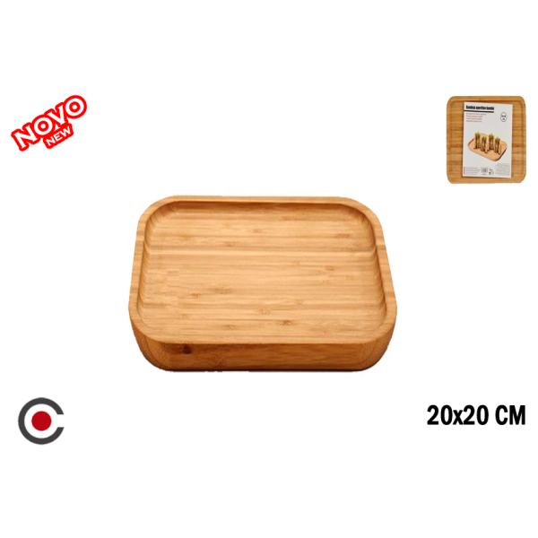BASE APERITIVOS BAMBU 20X20CM 55072
