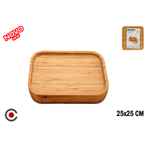 BASE APERITIVOS BAMBU 25X25CM 55073