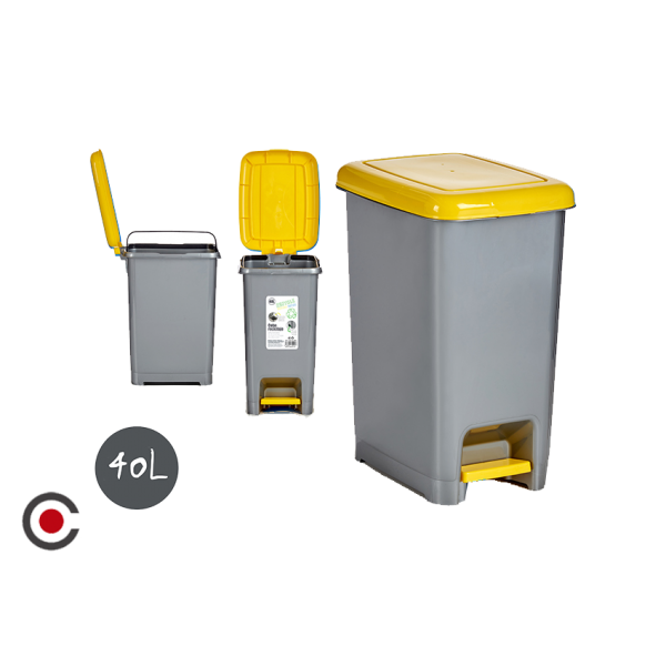 ECOPONTO RECICLA LIXO AMARELO 40L 92397