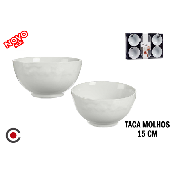 PACK 6 TAÇAS MOLHOS PORCELANA 15CL 90446