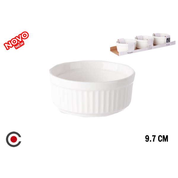 CONJ.3 TAÇAS PORCELANA REDONDA 9.7CM 84472