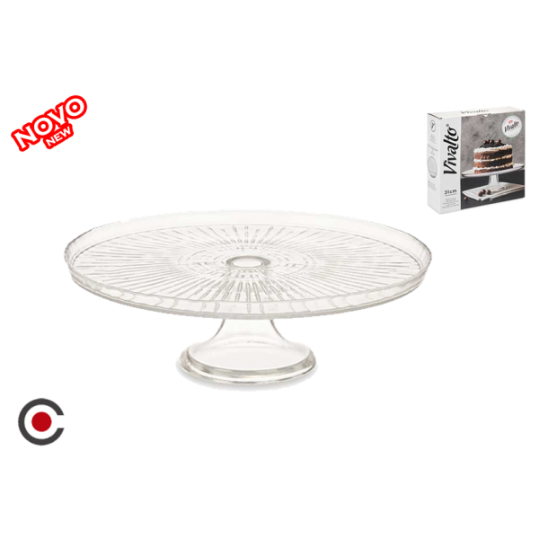 PRATO BOLO C/ PÉ VIVLATO 31 CM 89558