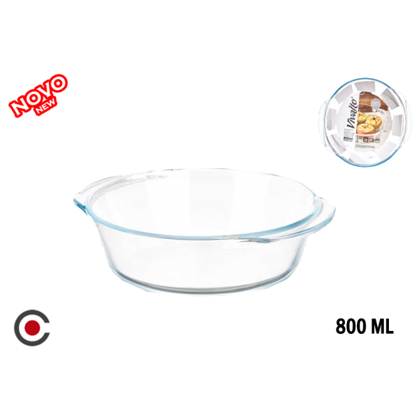 ASSADEIRA VIDRO VIVALTO C/ ASA 800ML 90531