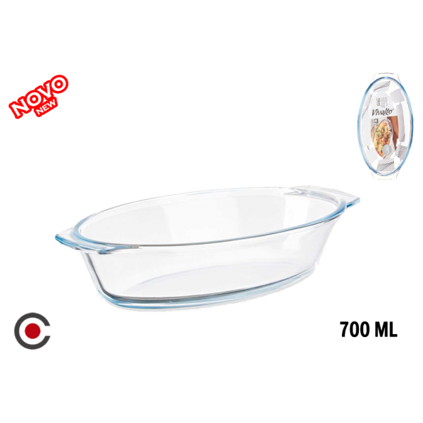 ASSADEIRA VIDRO VIVALTO C/ ASA OVAL 700ML 90530