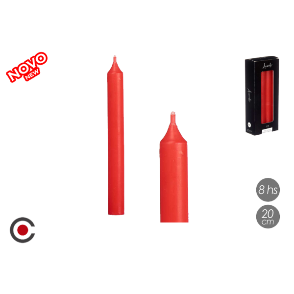 CONJ 8 VELAS VERMELHAS 92411