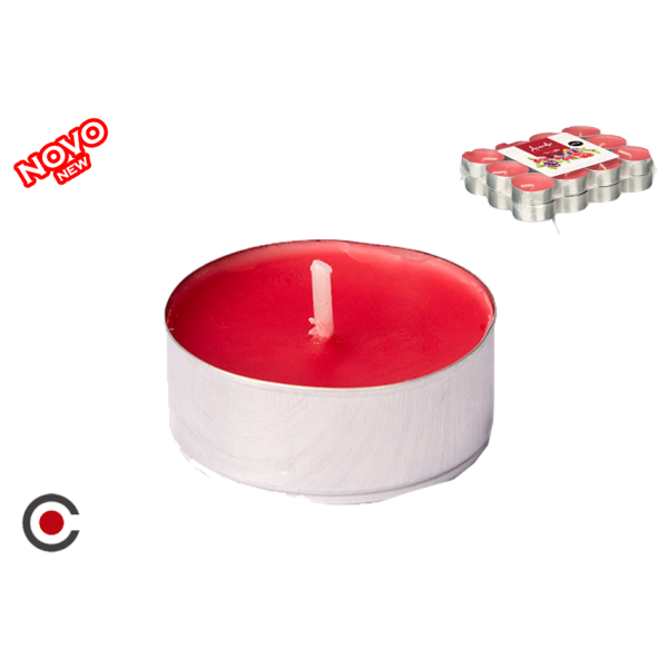 PACK 24 VELAS TEA LIGHTS F VERMELHOS 10941