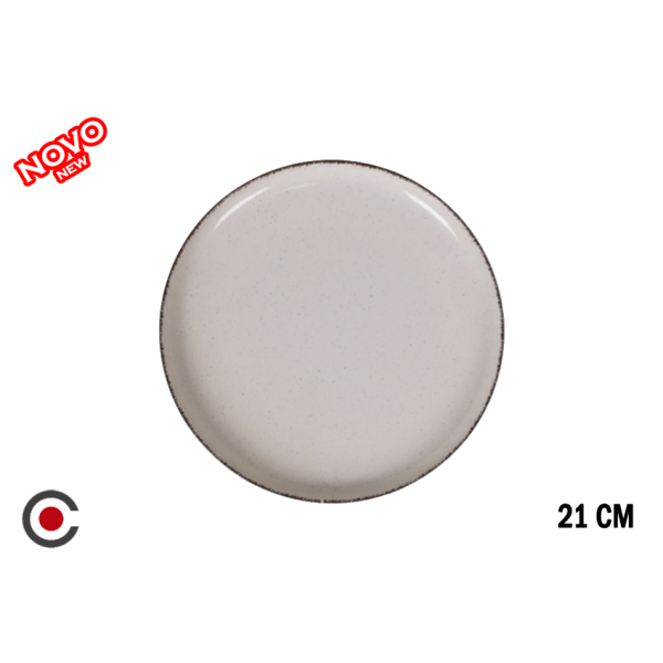 PRATO S/ MESA SALVORA IVORY BEGE 21CM