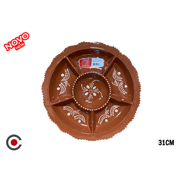 PRATO APERITIVO REDONDO REGIONAL 6D 31CM