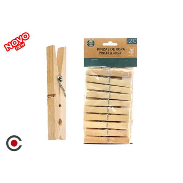PACK 20 MOLAS ROUPA BAMBOO 85323