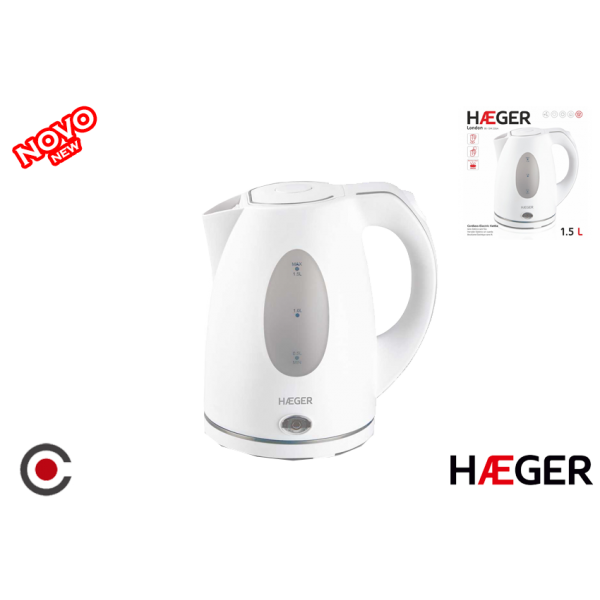 HAEGER JARRO ELETRICO LONDON EK-15W.026A 1.5L
