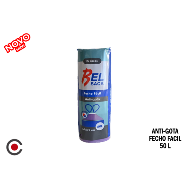 BELSACK ROLO 15 SACO LIXO 50L PERF. FECHO FACIL COR